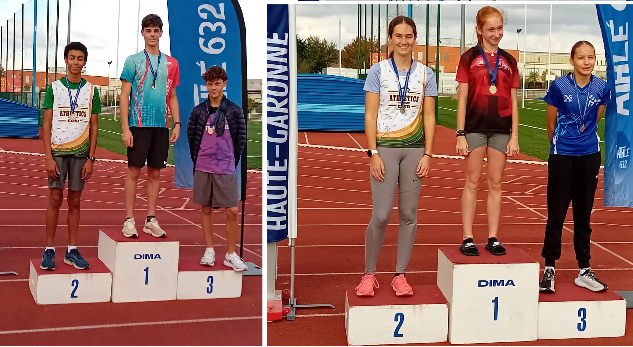 2 podiums minimes aux championnat dpt des lancers longs